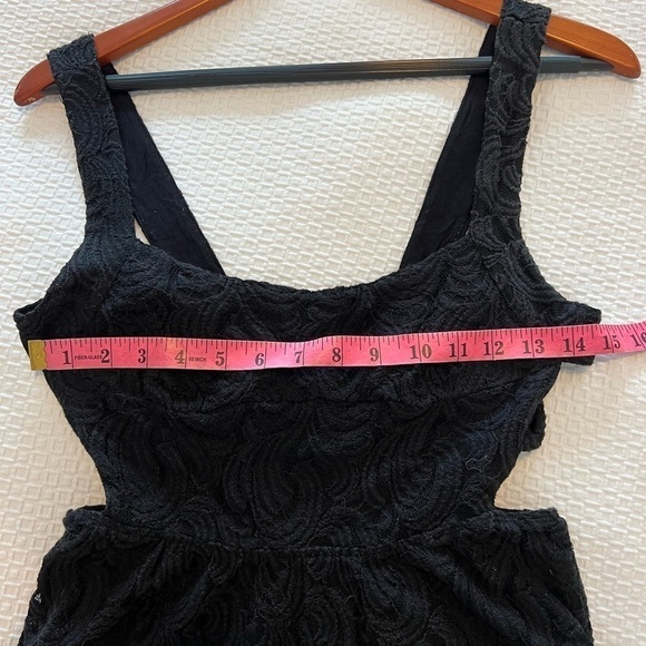 Free People Turn Back Time Black Lace Dress Size 6 - Picture 9 of 15